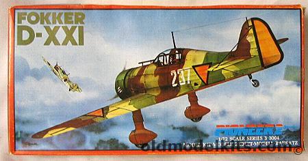 Pioneer 2 1/72 Fokker D-XXI - Dutch or Finnish Air Forces / Wheels or Skis, 3004 plastic model kit